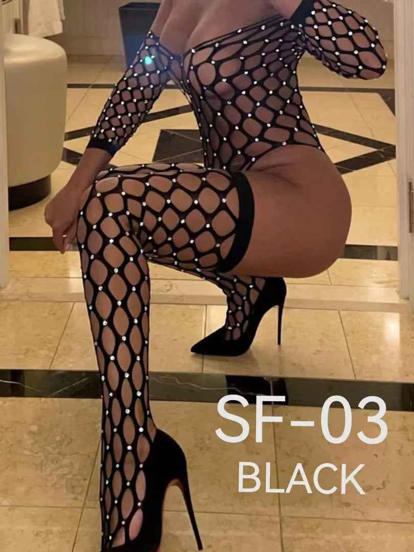 Thigh-High Fishnet Pantyhose