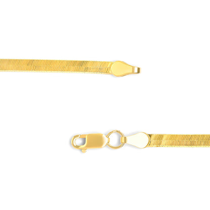 Unisex Solid 14K Yellow Gold 2.8mm Imperial Herringbone Chain Necklace - 18" Inches by Bids.com
