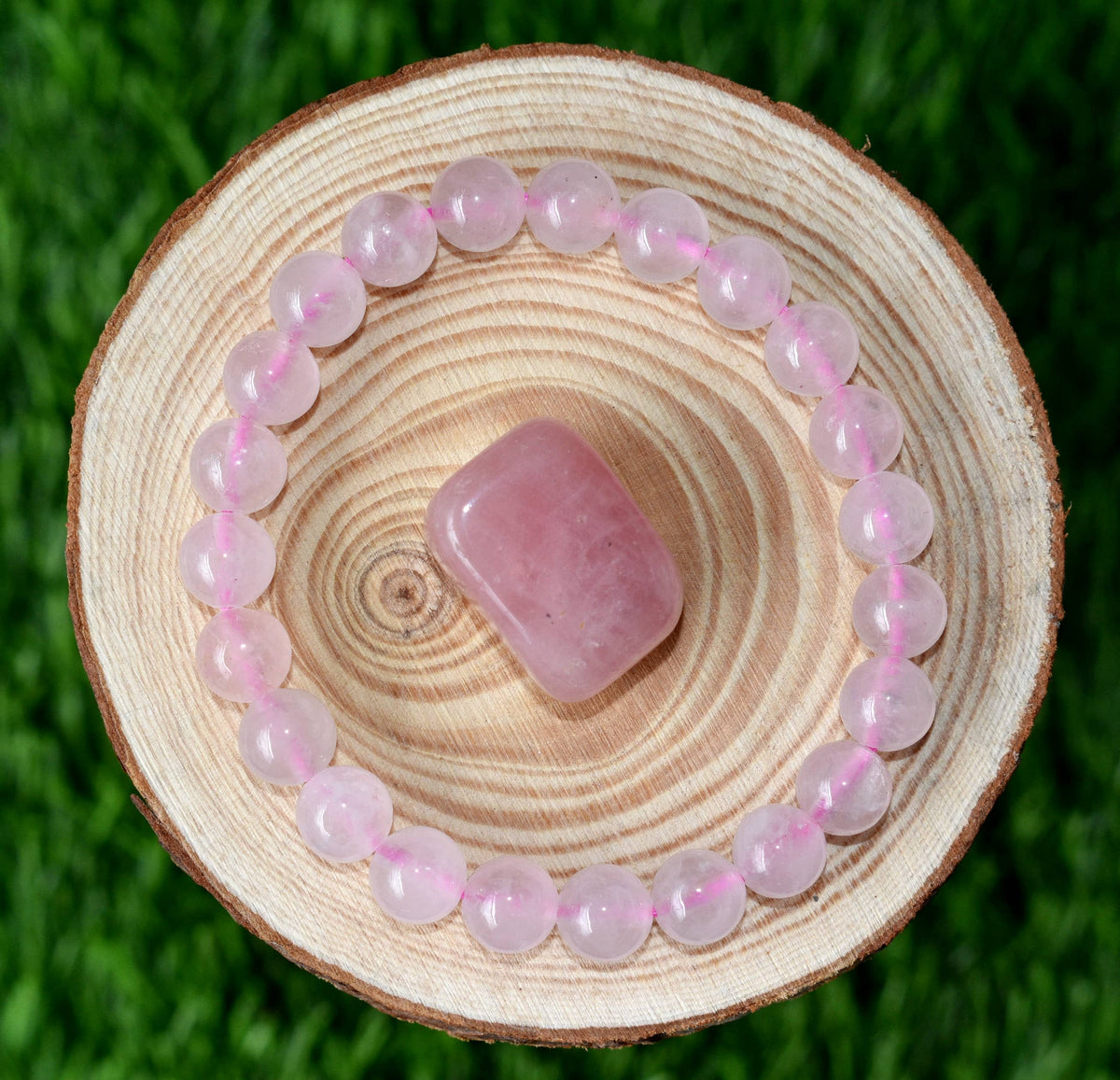 Rose Quartz Crystal Gift Set For Emotional Support and Protection, Real Polished Gemstones.  DestGlow