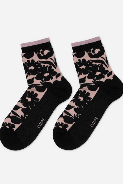 Cotton Socks Conte Classic 441 - Floral Pattern