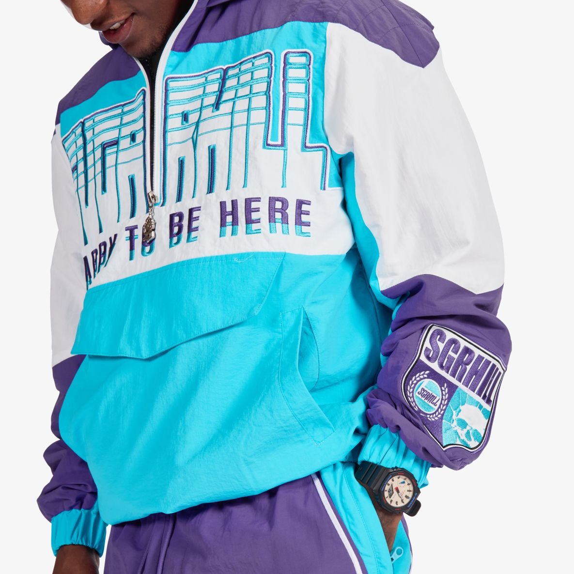 Sugarhill Bolt Windbreaker Jacket - Purple by Denim Exchange