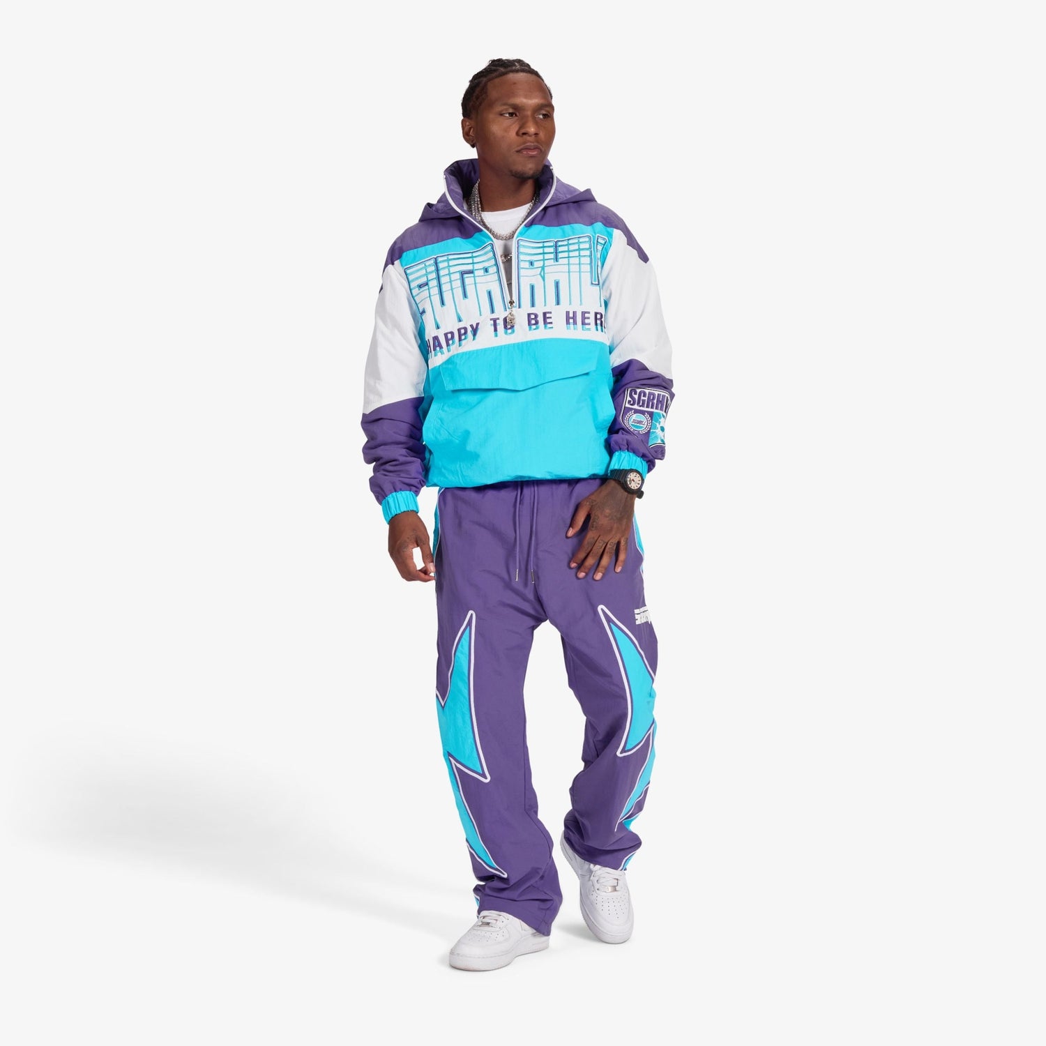 Sugarhill Bolt Windbreaker Jacket - Purple by Denim Exchange