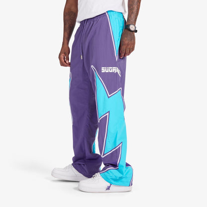 Sugarhill Bolt Windbreaker Pants - Purple by Denim Exchange