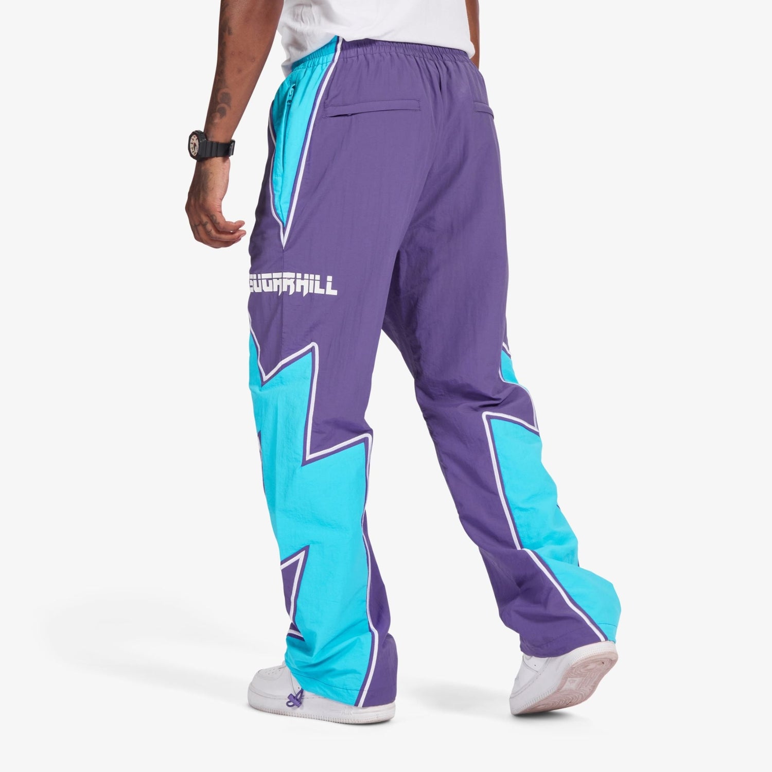 Sugarhill Bolt Windbreaker Pants - Purple by Denim Exchange