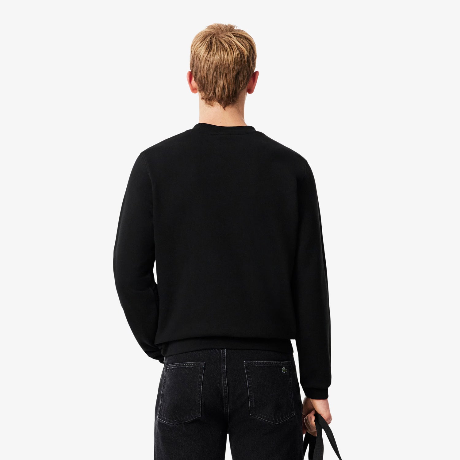 Lacoste Printed Crewneck Sweatshirt - Black by Denim Exchange