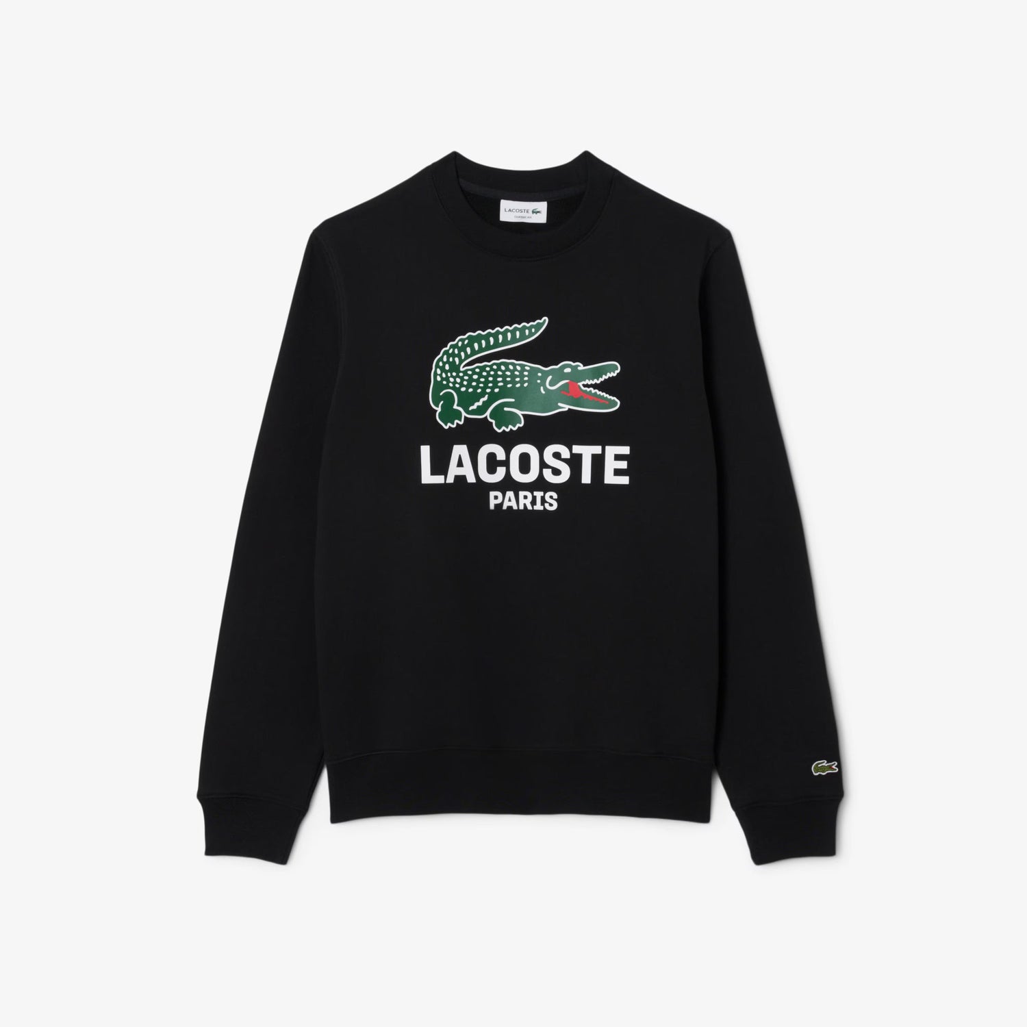 Lacoste Printed Crewneck Sweatshirt - Black by Denim Exchange