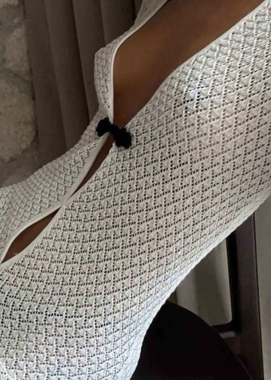 White Long Sleeve Maxi Dress