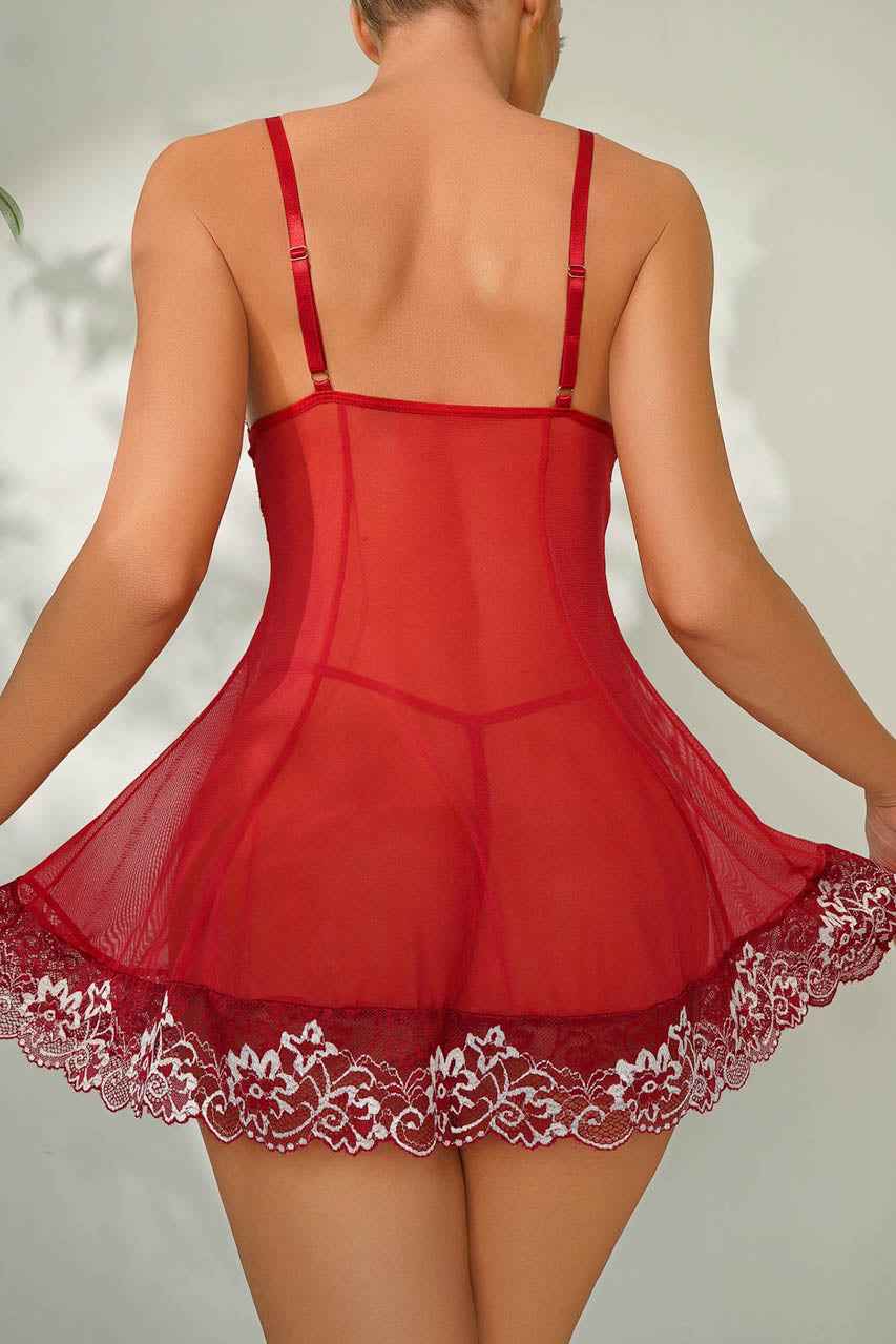 Head Turner Two Tone Lace Babydoll Lingerie