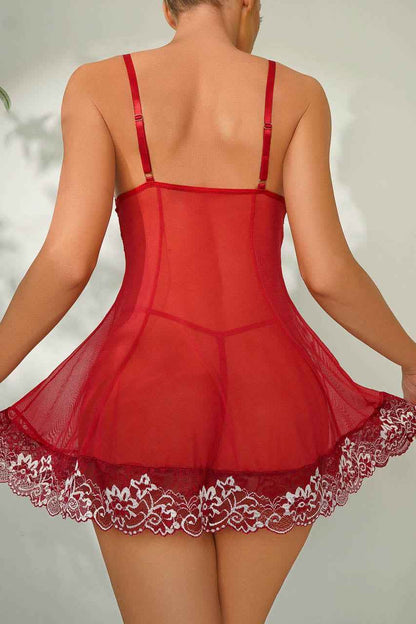 Head Turner Two Tone Lace Babydoll Lingerie