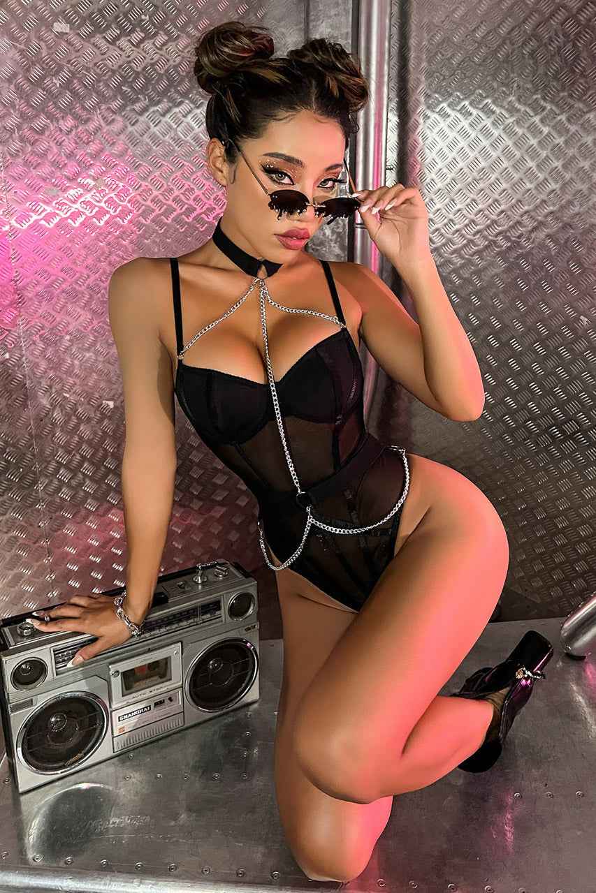 Chain Harness Teddy Lingerie