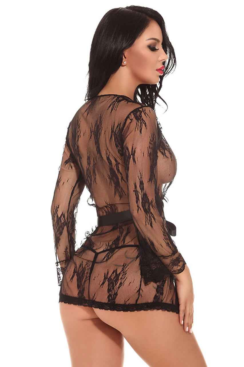 Delicate Lace Short Robe