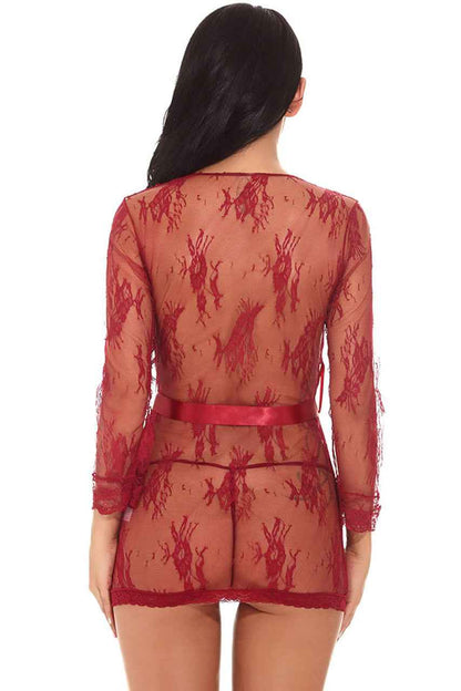 Delicate Lace Short Robe