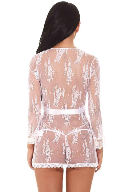 Delicate Lace Short Robe