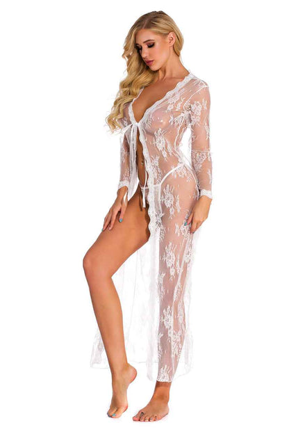 Long Lace Babydoll Robe