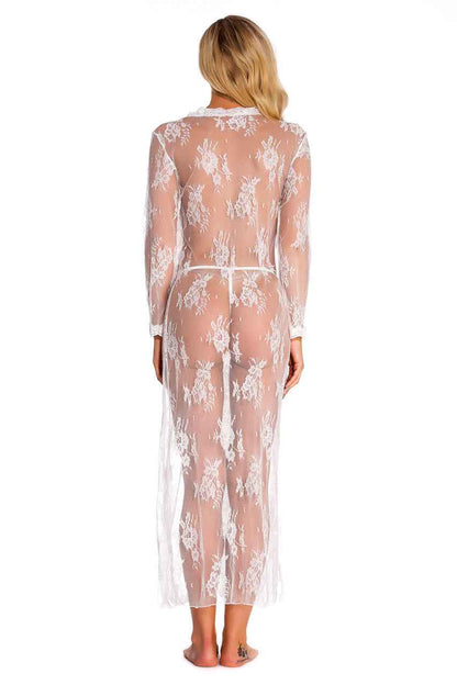 Long Lace Babydoll Robe