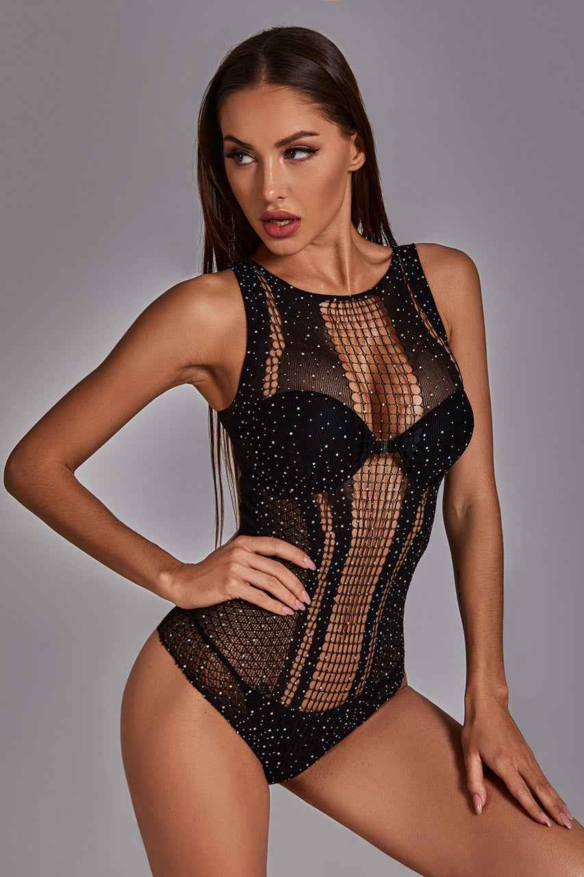 Net Rhinestone Tank Teddy
