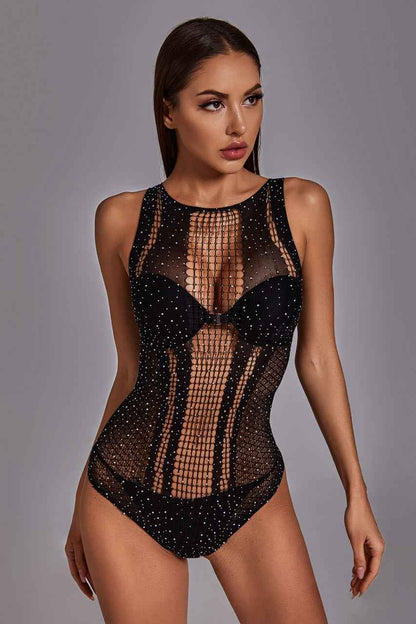 Net Rhinestone Tank Teddy