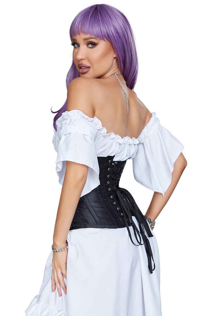 Plus Size Black Steel Bone Waist Cincher