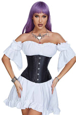 Plus Size Black Steel Bone Waist Cincher