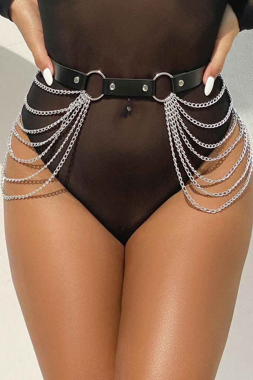 Draped Metal Chain Belt