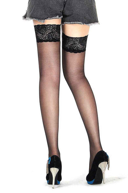 Black Lace Top Stockings