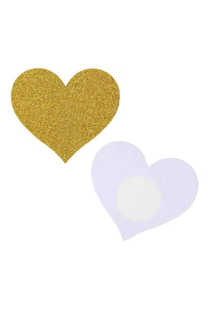 Gold Glitter Heart Pasties
