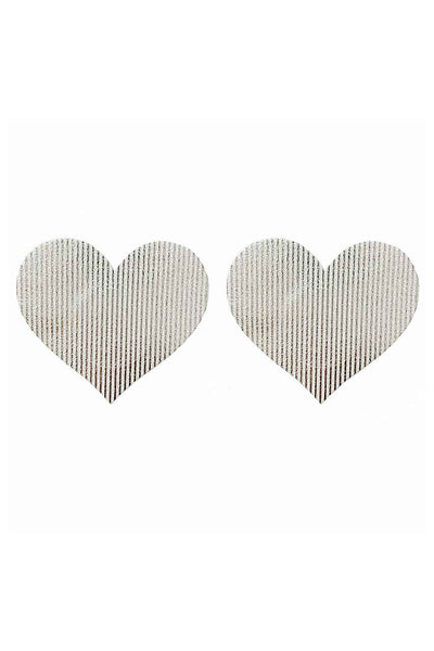 Silver Illusion Heart Pasties