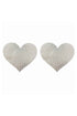 Silver Illusion Heart Pasties