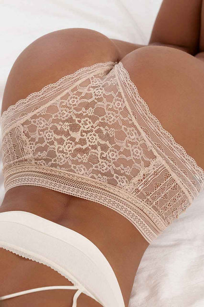High Waisted Floral Lace Panty