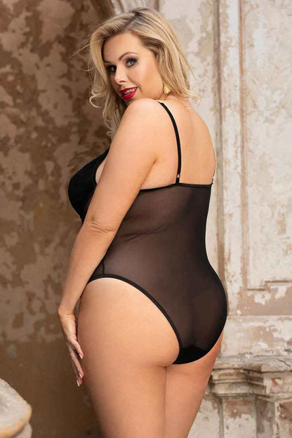 Plus Size Lace Underwire Teddy