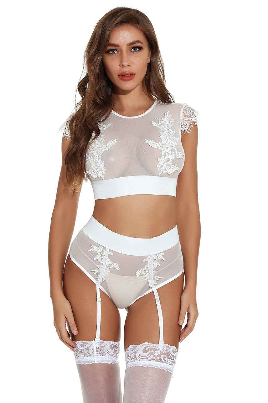 Embroidered Bra Set