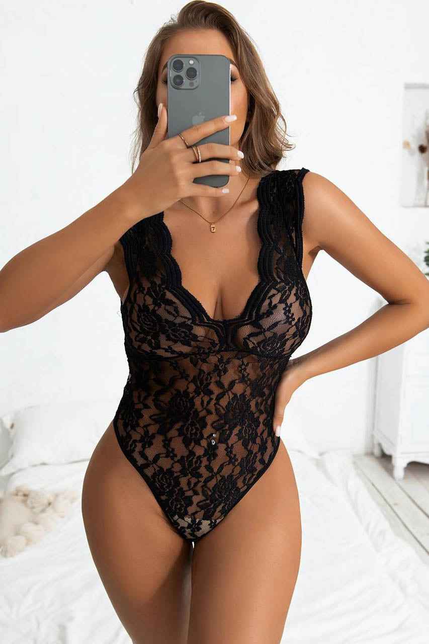 Cap Sleeve Lace Teddy