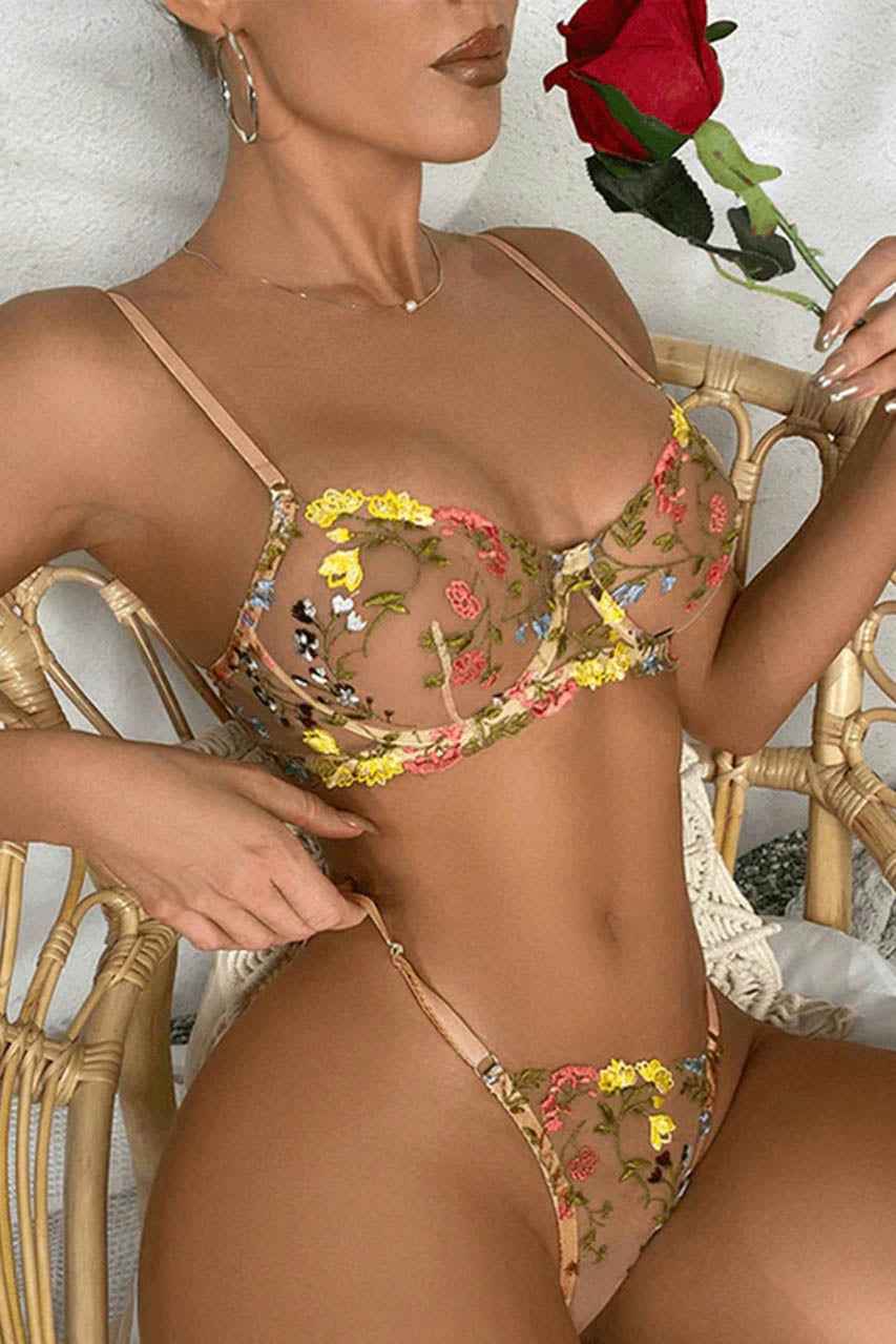 Spring Garden Bra Set