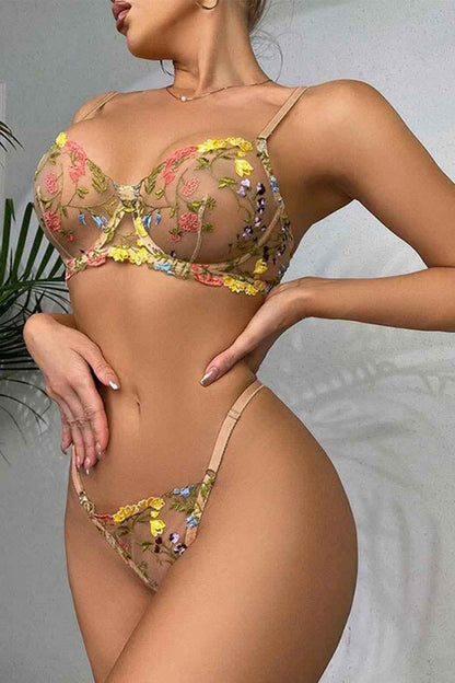 Spring Garden Bra Set