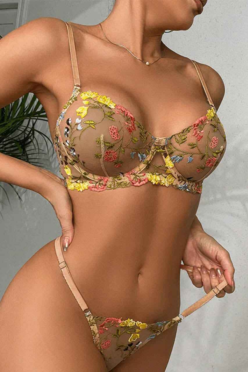 Spring Garden Bra Set