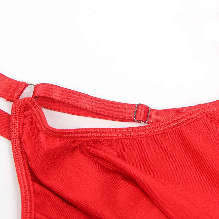 Bondage Bra and Garterbelt Set