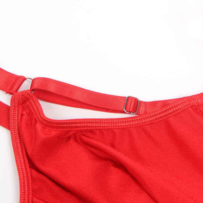 Bondage Bra and Garterbelt Set