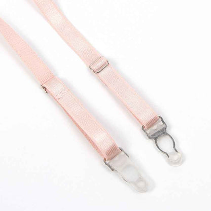 Feather Lace Chain Lingerie Bra Set