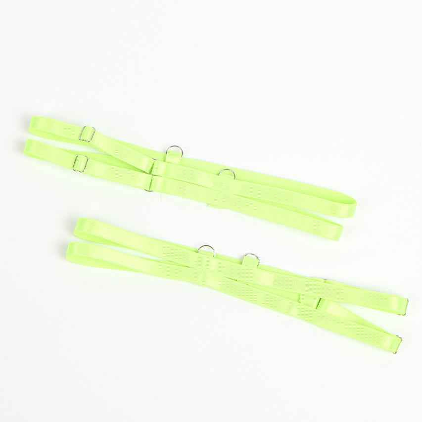 Neon Lace Bra and Garter Set