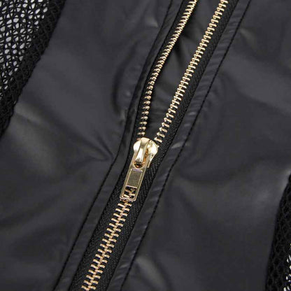 Pleather Deep V Halter Chemise