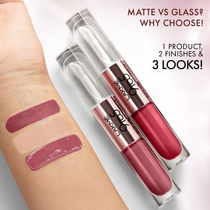 Lakme 9 To 5 Matte To Glass Liquid Lip - Fuchsia Pink