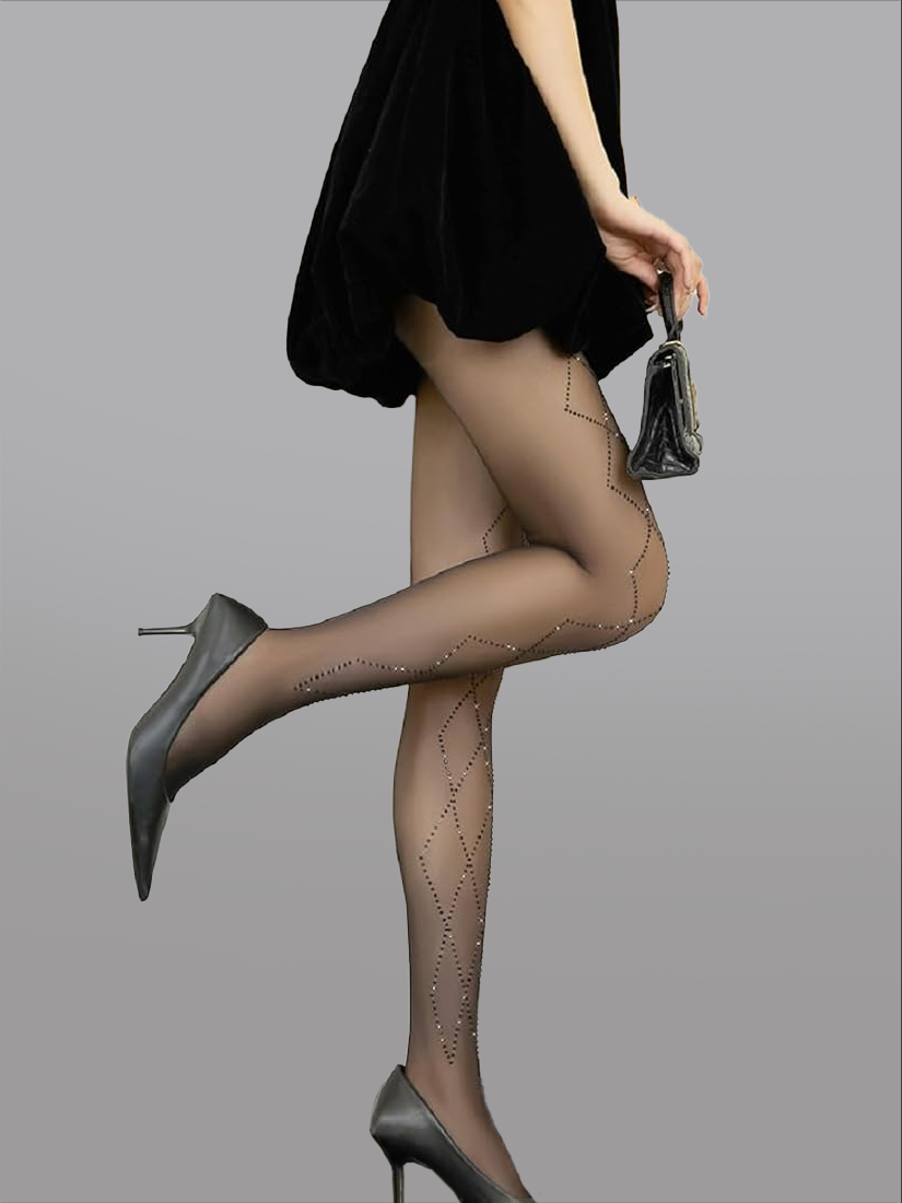 Diamond Checkered Tights - DestGlow