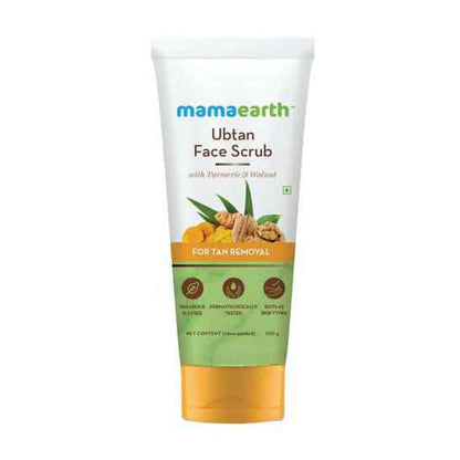 Mamaearth Ubtan Face Scrub with Turmeric &amp; Walnut for Tan Removal