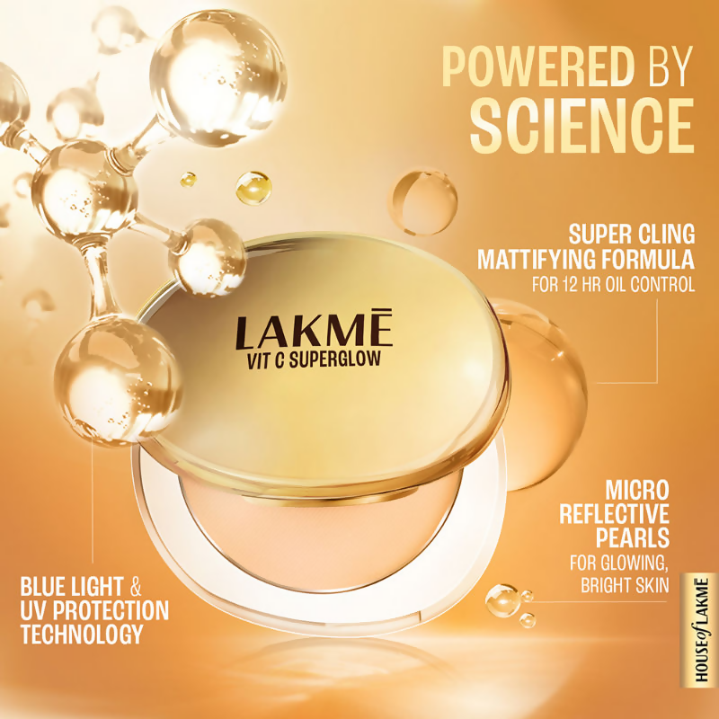 Lakme Vitamin C Superglow Skin Perfecting Compact with 1 % Vit C - Beige
