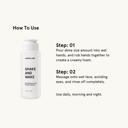 Shake And Wake - Exfoliating Enzyme Powder Cleanser by JAXON LANE