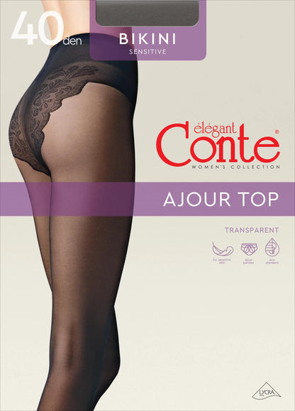 Tights Conte Bikini 40 Den - Ajour Top by TheRanok.com