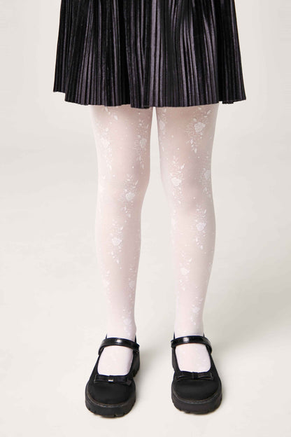 Conte Tights for girls Sofia 20 Den - Floral Pattern