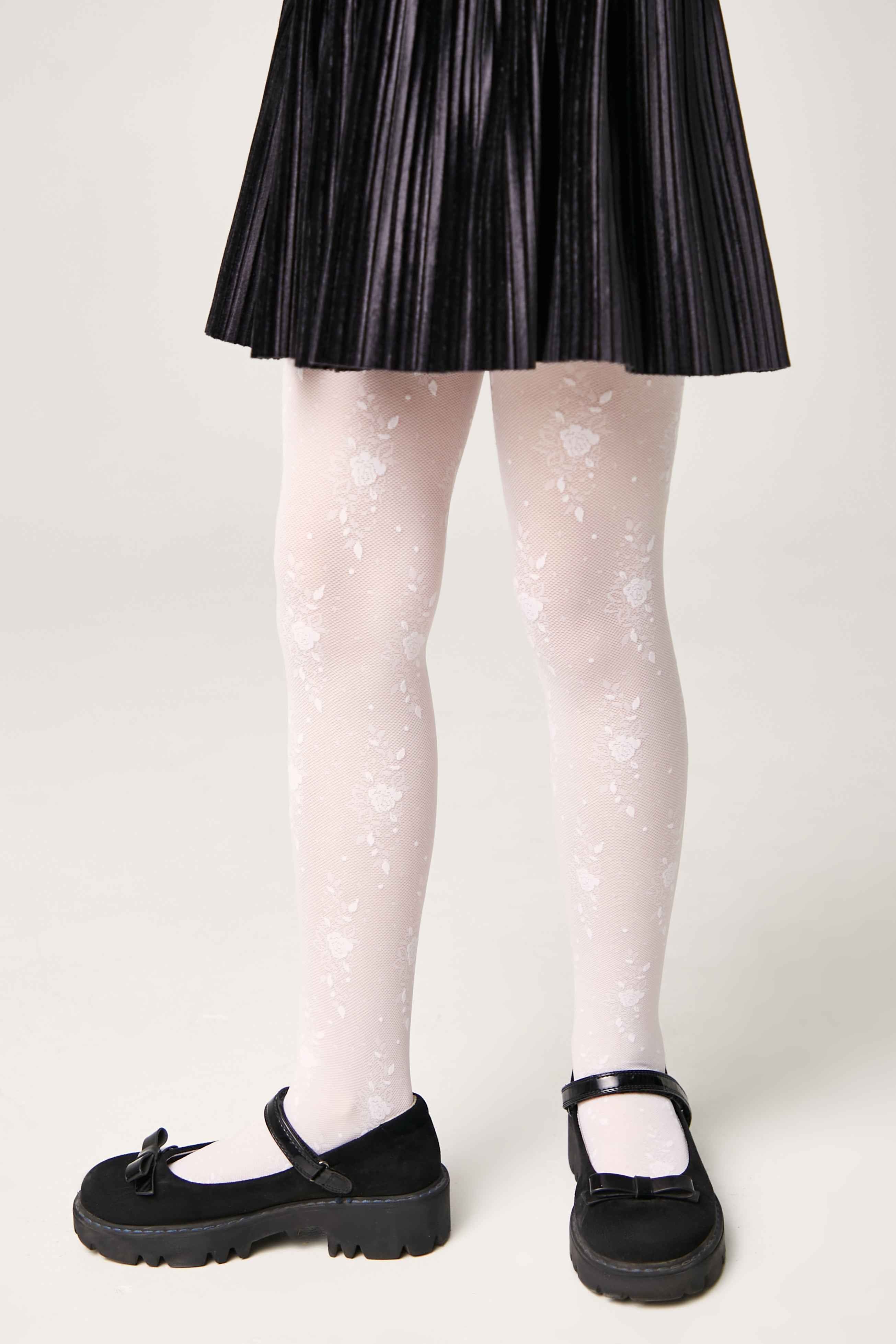 Conte Tights for girls Sofia 20 Den - Floral Pattern