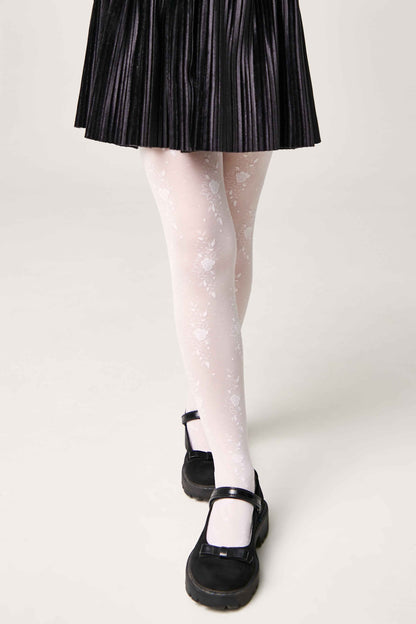 Conte Tights for girls Sofia 20 Den - Floral Pattern