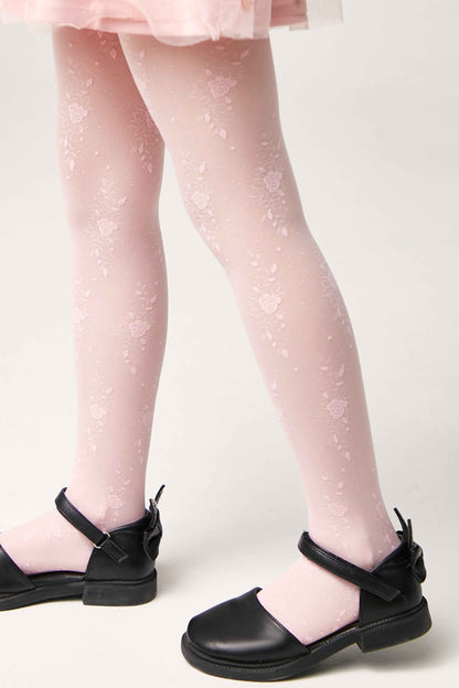 Conte Tights for girls Sofia 20 Den - Floral Pattern